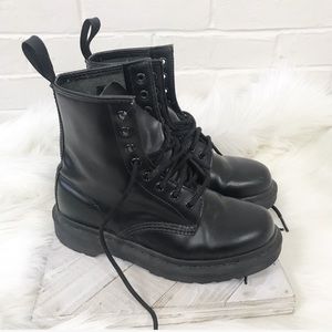 Doc Martens 1460 Black Mono Smooth Leather Size 6